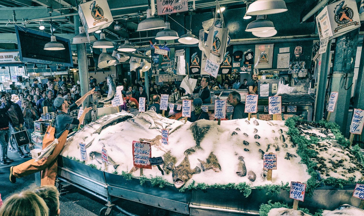 pacific coast roadtrip seattle fish market