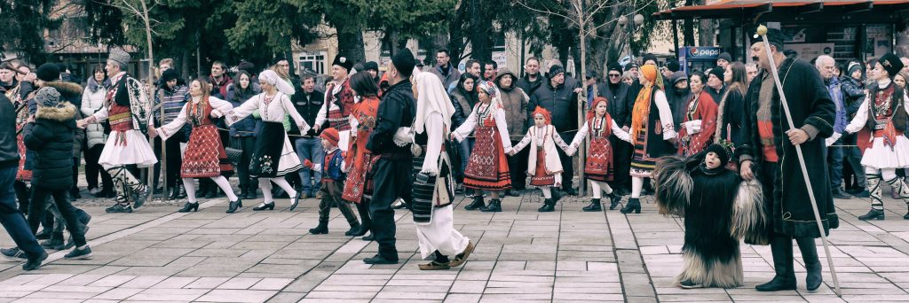 Kuker festival circle dancing Bulgaria